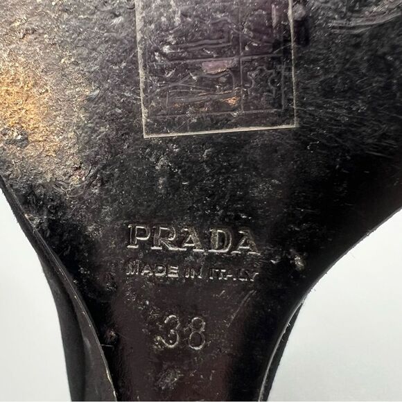 Prada Black Suede Mules - Picture 8 of 8